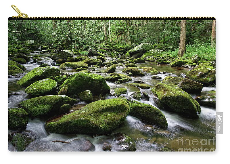 Smoky Mountains Zip Pouch featuring the photograph Thunderhead Prong 7 by Phil Perkins