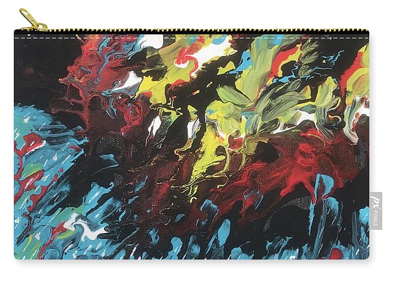 Thunderstorm Zip Pouch featuring the painting Thunderstorm by Kathy Marrs Chandler