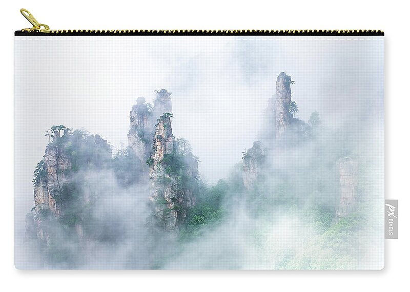 Changsa Carry-all Pouch featuring the photograph Tianzi Mountain Zhangjiajie by Arj Munoz