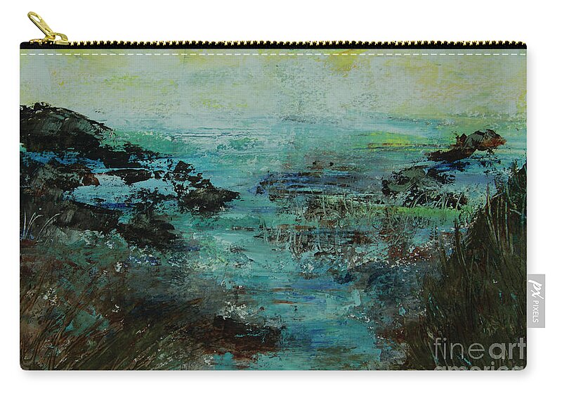  Zip Pouch featuring the painting Tidal Area by Jeanette French