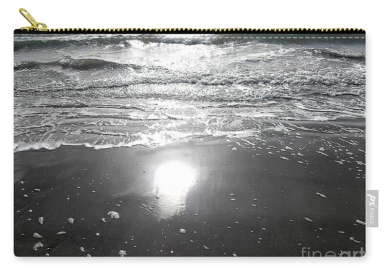 Decorative Zip Pouch featuring the photograph Tide Waits For No One by Patrick J Murphy