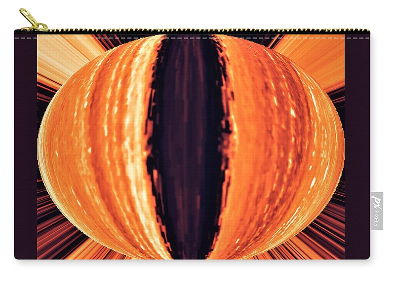 Tiger Eye Zip Pouch featuring the digital art Tiger's Eye by Ronald Mills