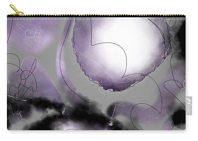 Space Zip Pouch featuring the digital art Time Means Nothing by Amber Lasche