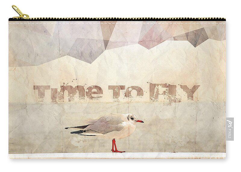 Vintage Zip Pouch featuring the photograph Time To Fly by Phil Perkins