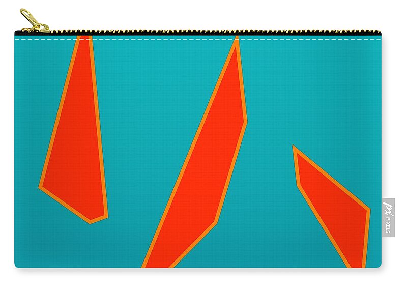 Contemporary Art Zip Pouch featuring the digital art Tiny and remote by Jeremiah Ray