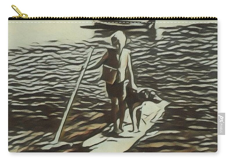 Dog Zip Pouch featuring the painting Tippy by Kurt Hausmann