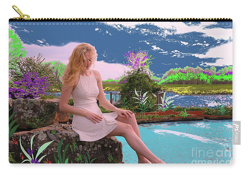 Girl Zip Pouch featuring the photograph To Rest by Felicia Roth