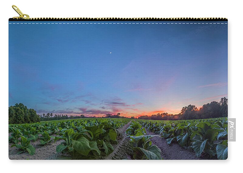 Sunset Zip Pouch featuring the photograph Tobacco Sunset by Melissa Southern