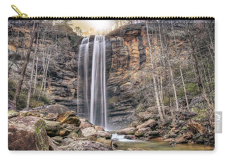 Toccoa Carry-all Pouch featuring the photograph Toccoa Falls by Anna Rumiantseva