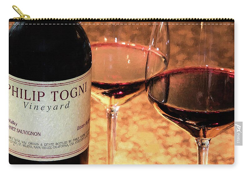Cabernet Sauvignon Zip Pouch featuring the photograph Togni Wine 17 by David Letts