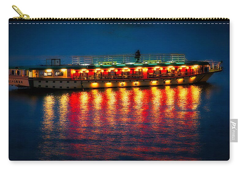 Tokyo Zip Pouch featuring the photograph Tokyo Bay Dinner Cruise - Japan by Stuart Litoff