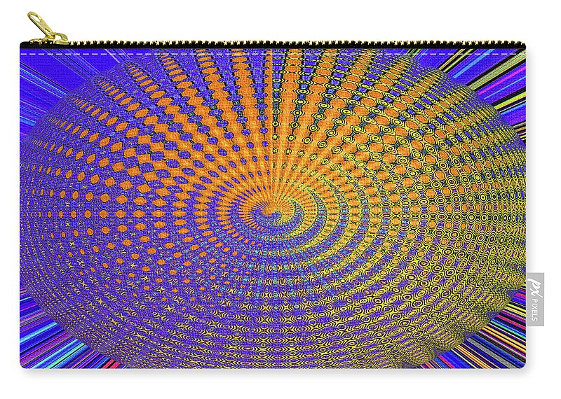 Tom Stanley Janca Zip Pouch featuring the digital art Tom Stanley Janca The Back Side Of The Sun Abstract by Tom Janca