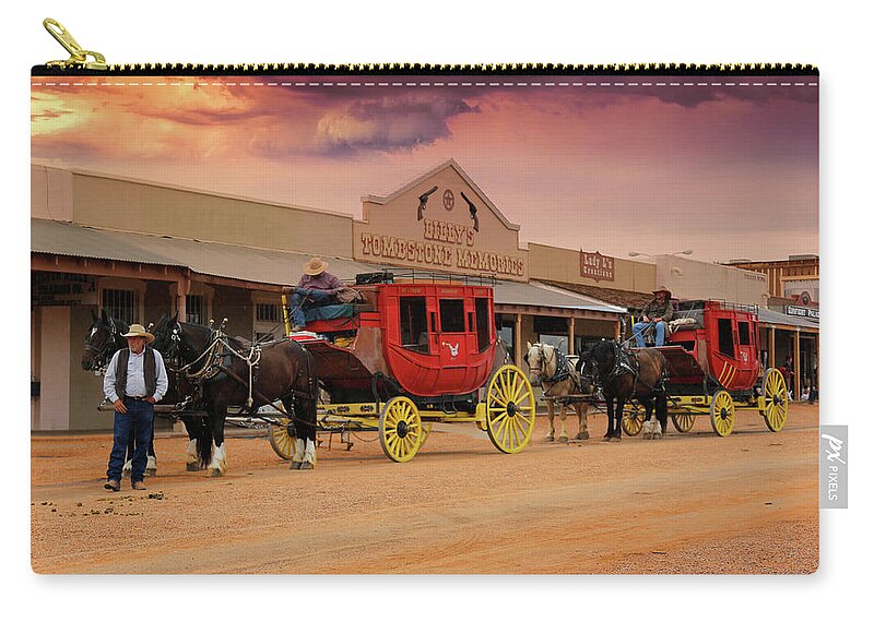 Fine Art Zip Pouch featuring the photograph Tombstone by Robert Harris
