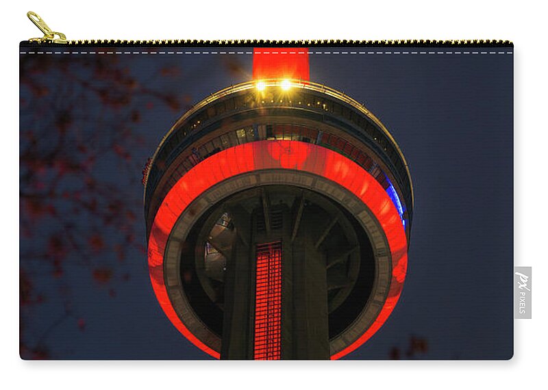 Cn Tower Zip Pouch featuring the photograph Toronto Remembers by Dee Potter