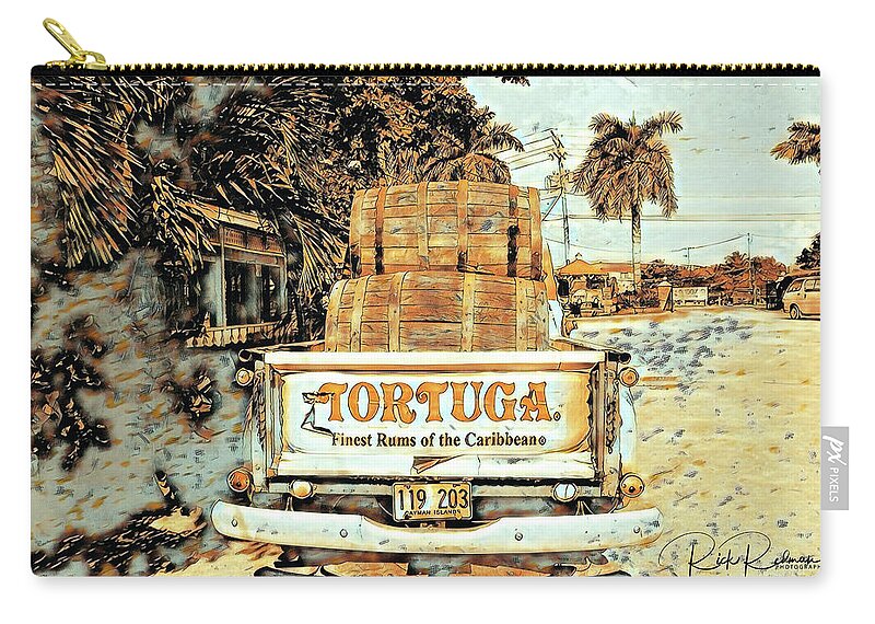 Rum Tortuga Truck Caribbean Zip Pouch featuring the photograph Tortuga Rum by Rick Redman