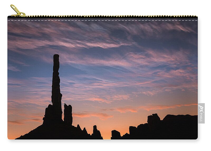 Totem Pole Zip Pouch featuring the photograph Totem Pole by Peter Boehringer