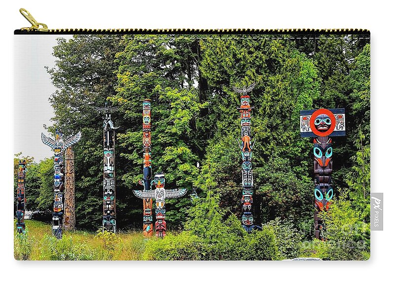 Jon Burch Zip Pouch featuring the photograph Totem Poles by Jon Burch Photography
