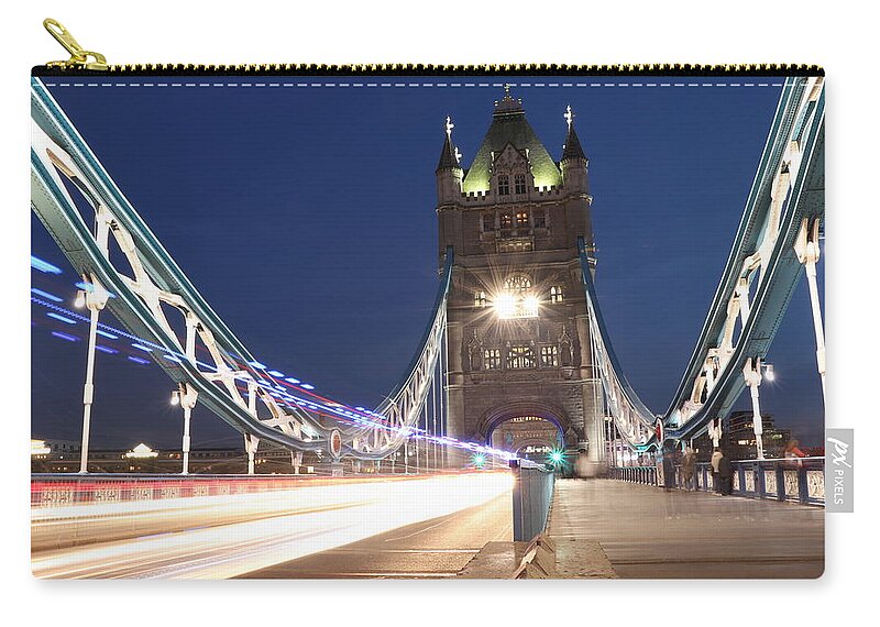 Sky Carry-all Pouch featuring the photograph Tower bridge in midnight by Vaclav Sonnek