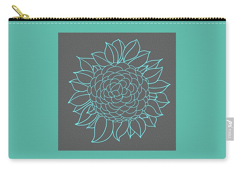Camellia Zip Pouch featuring the digital art Tower Camellia by Steve Hayhurst