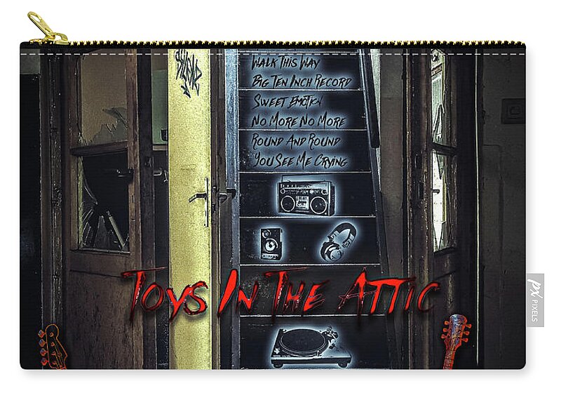 Walk Zip Pouch featuring the digital art Toys In The Attic by Michael Damiani