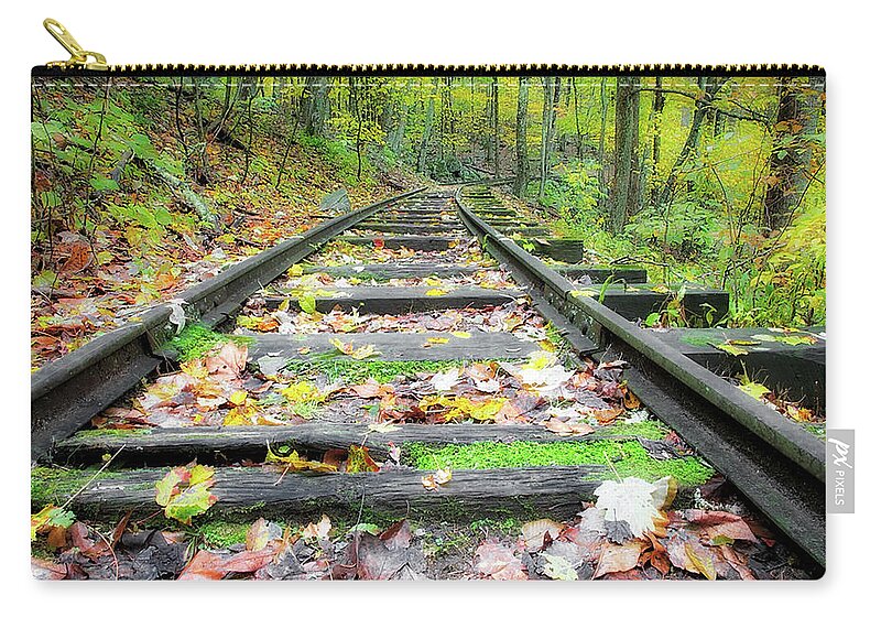 Blue Ridge Parkway Zip Pouch featuring the photograph Tracks by Nunweiler Photography