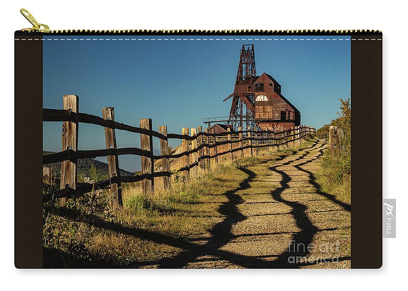 Landscape Zip Pouch featuring the photograph Trail to the Mine by Seth Betterly