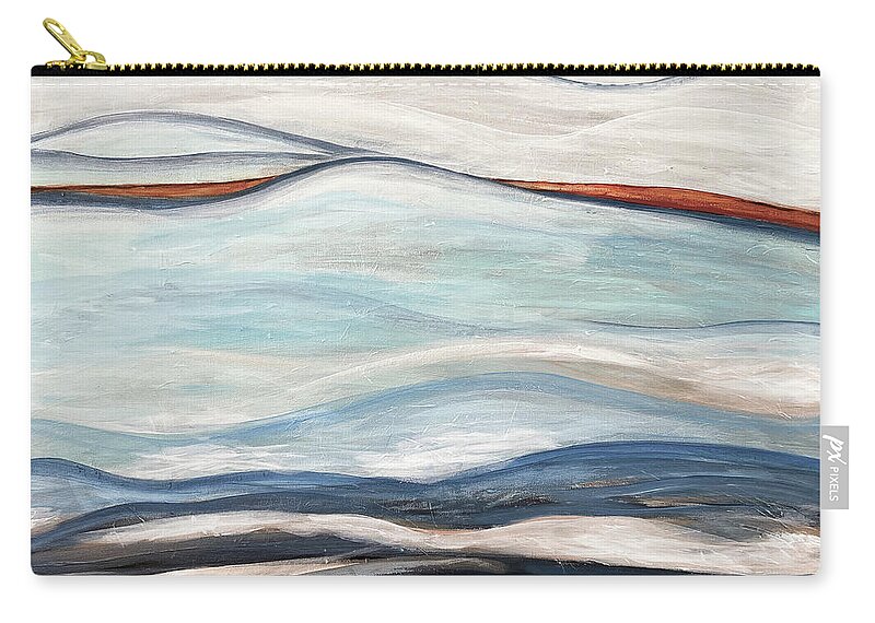 Water Zip Pouch featuring the painting Tranquil by Pamela Schwartz