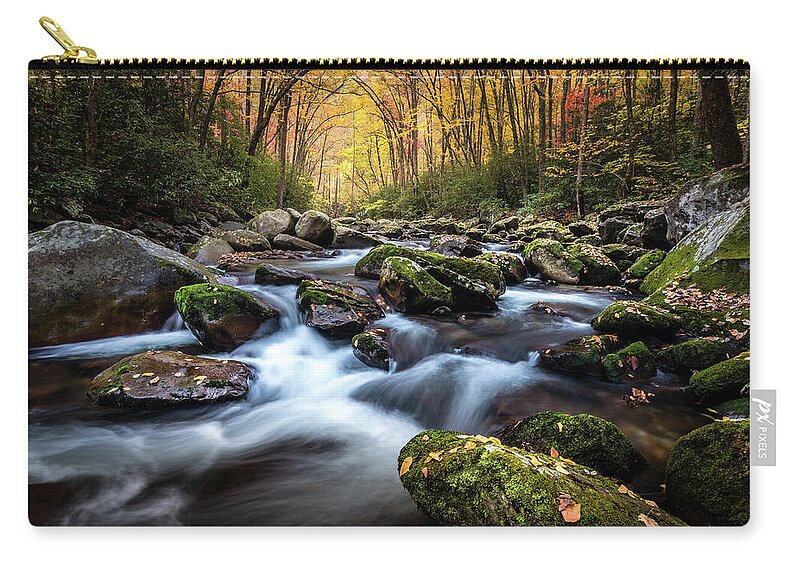 Big Creek Zip Pouch featuring the photograph Tranquility by Darrell DeRosia