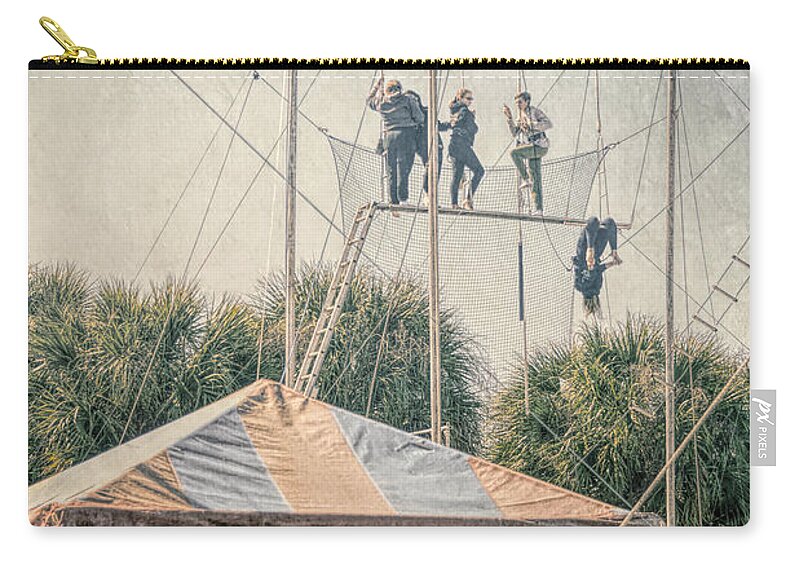 Circus Zip Pouch featuring the photograph Trapeze by Alison Belsan Horton