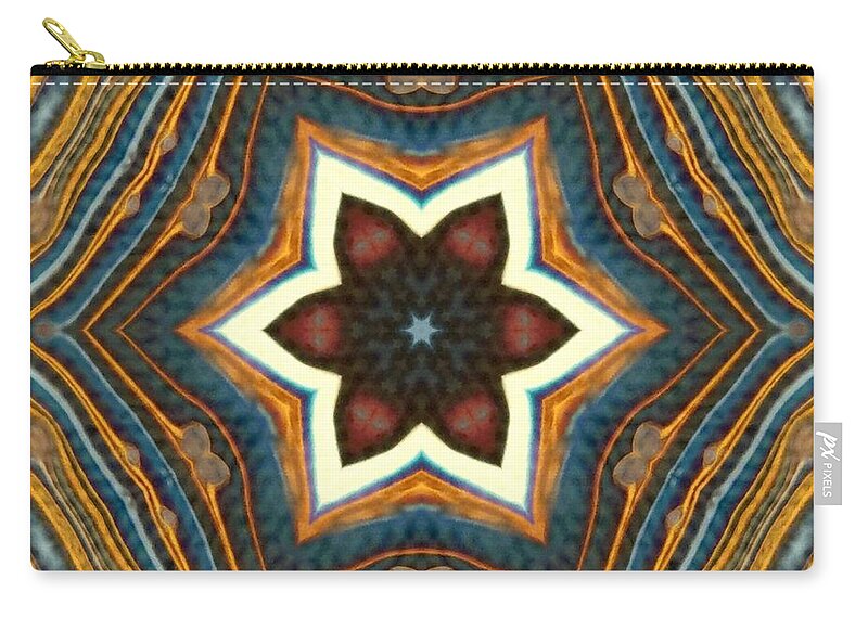 Pouring Zip Pouch featuring the digital art Travel Through Time - Kaleidoscope by Themayart