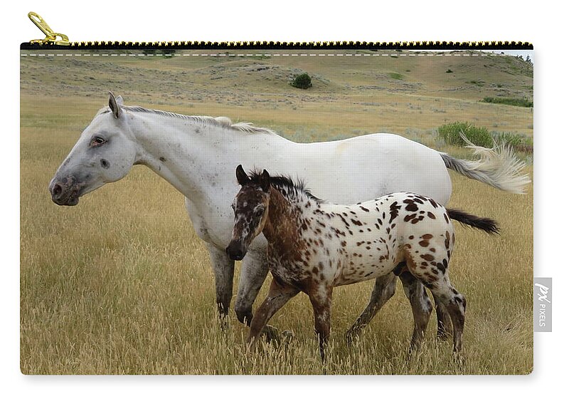 Appaloosa Zip Pouch featuring the photograph Traveling Through  by Katie Keenan