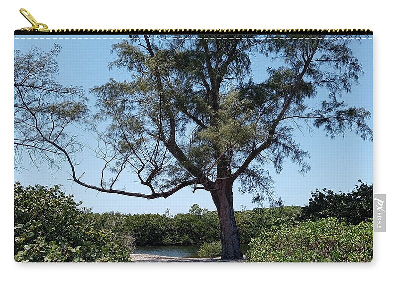 Tree Zip Pouch featuring the photograph Tree At Dania by Dani McEvoy