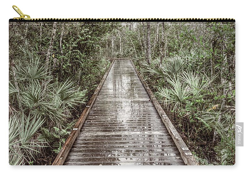 Clouds Zip Pouch featuring the photograph Trees in the Soft Rain by Debra and Dave Vanderlaan