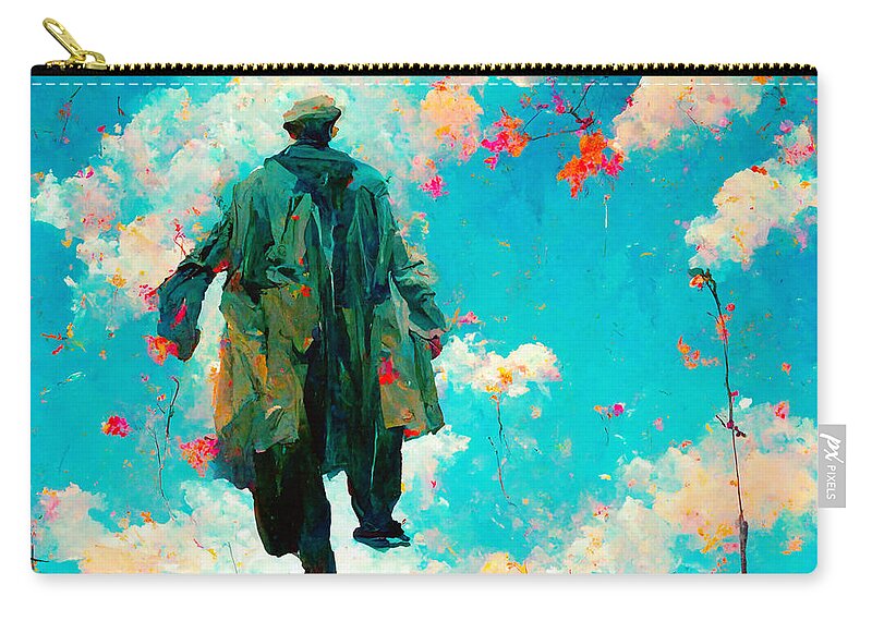 Trenchcoats Carry-all Pouch featuring the digital art Trenchcoats #1 by Craig Boehman