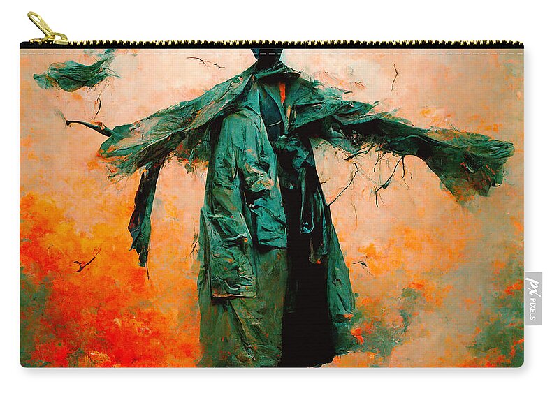 Trenchcoats Carry-all Pouch featuring the digital art Trenchcoats #2 by Craig Boehman