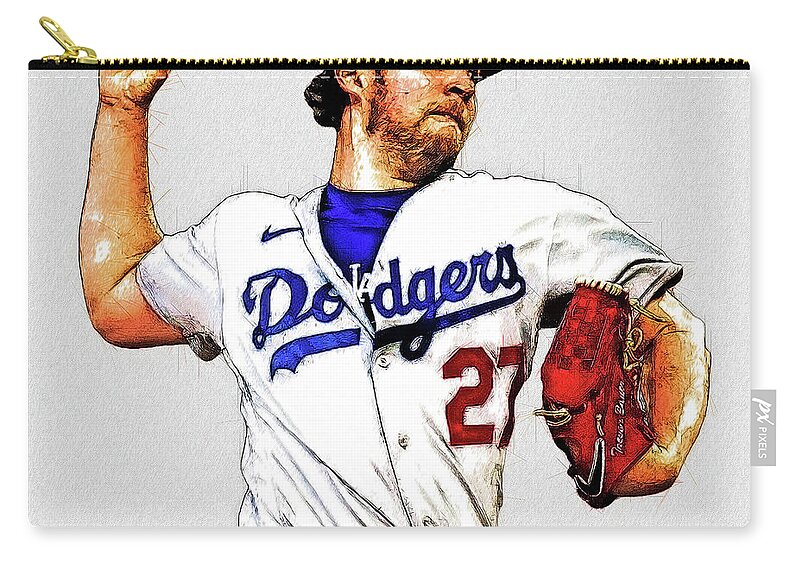 Trevor Bauer - RH Starting P - Los Angeles Dodgers Zip Pouch by