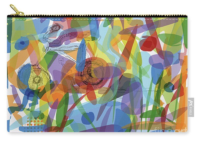 Color Zip Pouch featuring the digital art Tricycle-1 by Joe Roache