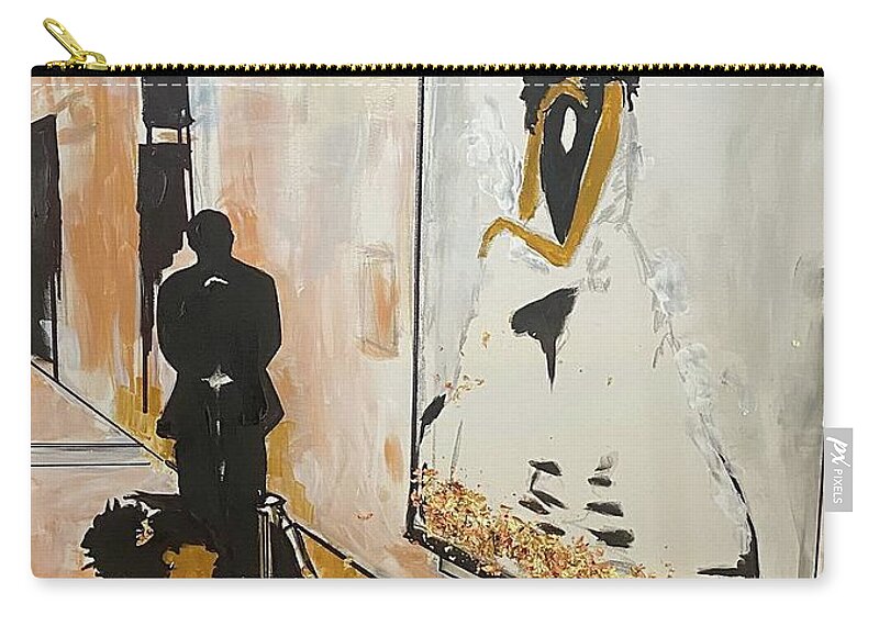  Carry-all Pouch featuring the painting Trip to the Gallery by Angie ONeal