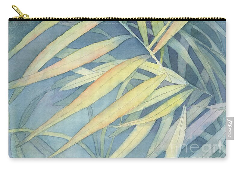 Facemask Zip Pouch featuring the painting Tranquility by Lois Blasberg