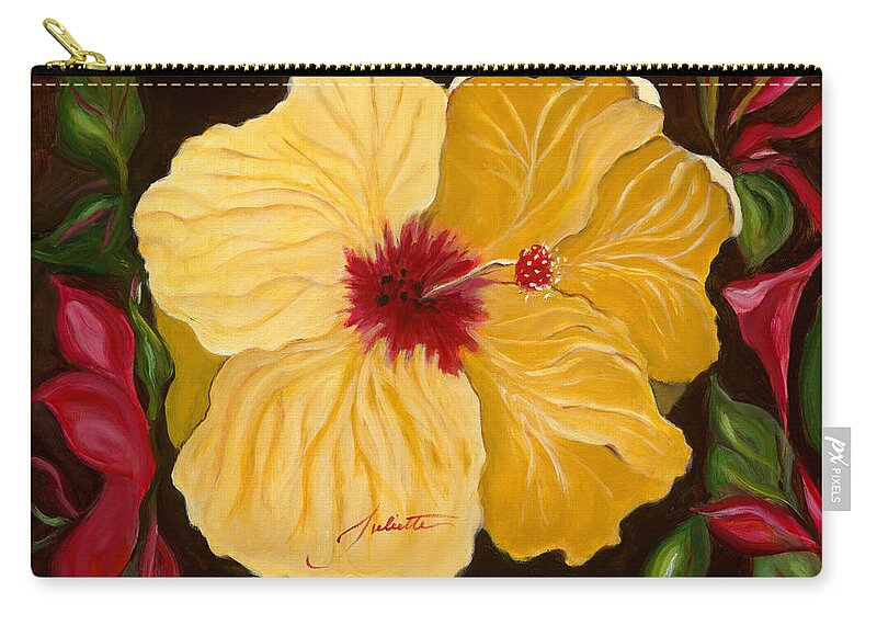 Hawaii Carry-all Pouch featuring the painting Tropical Dancer by Juliette Becker