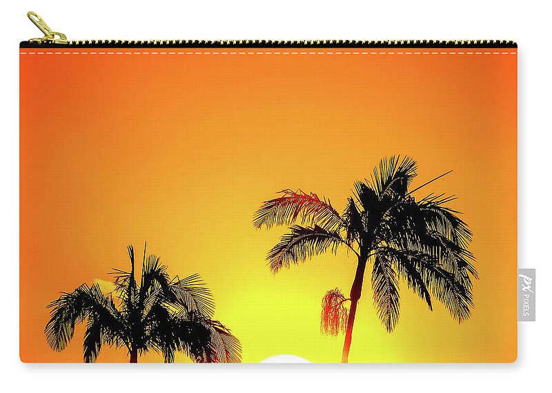 Sunset Zip Pouch featuring the photograph Tropical Delight by Az Jackson