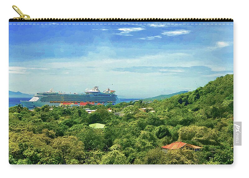 Tropical Zip Pouch featuring the photograph Tropical Port of Paradise by GW Mireles