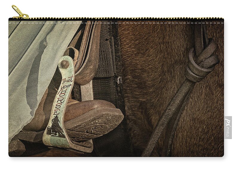 Horse Carry-all Pouch featuring the photograph Trust Your Horse by M Kathleen Warren