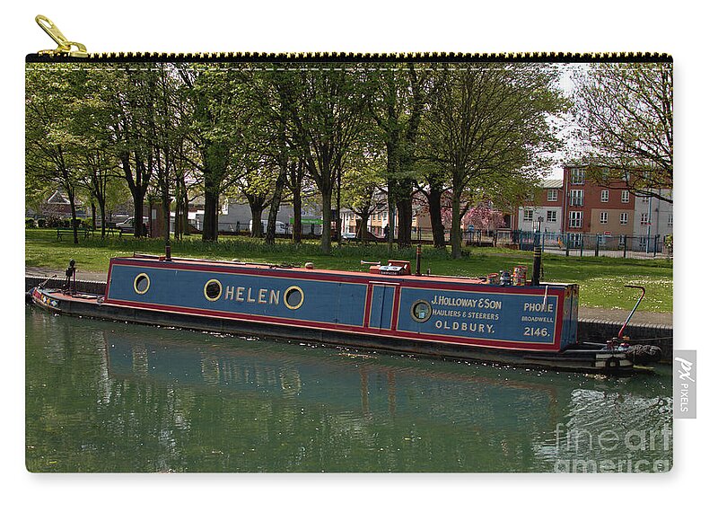 Canals Zip Pouch featuring the photograph Tug Boat Helen in Tipton Basin by Stephen Melia