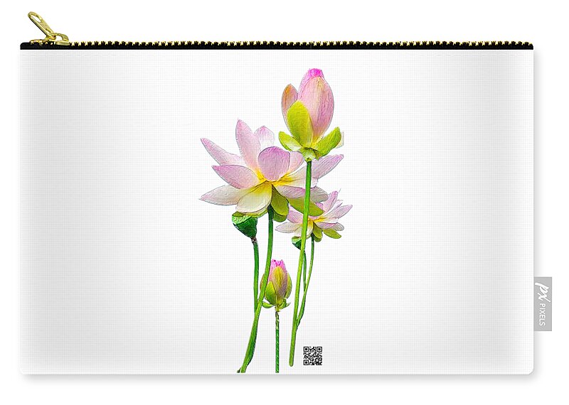 Flowers Zip Pouch featuring the mixed media Tulipan by Rafael Salazar