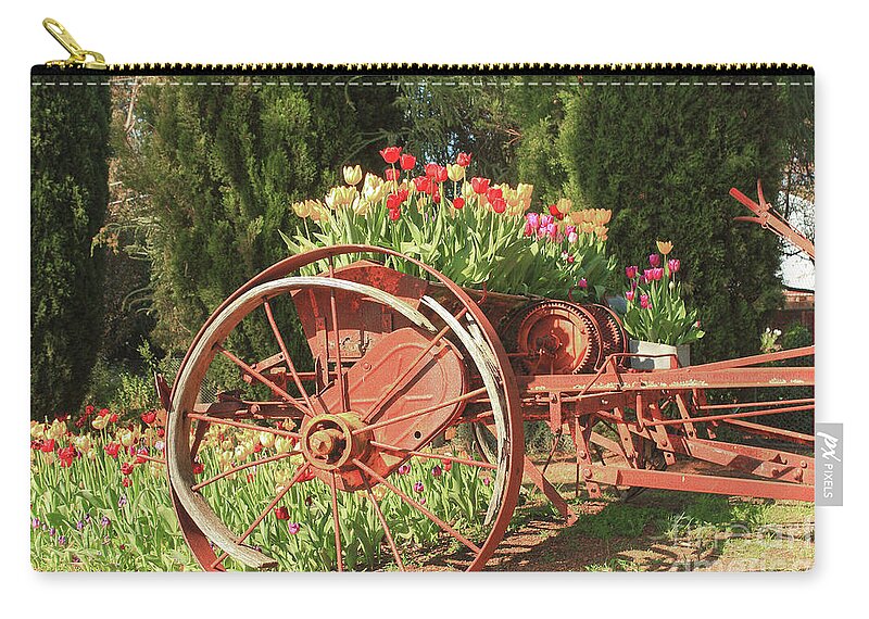 Floral Zip Pouch featuring the photograph Tulips a la Carte by Elaine Teague