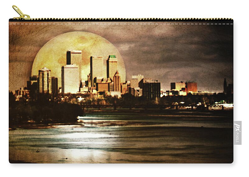 Tulsa Zip Pouch featuring the photograph Tulsa Skyline by Jolynn Reed