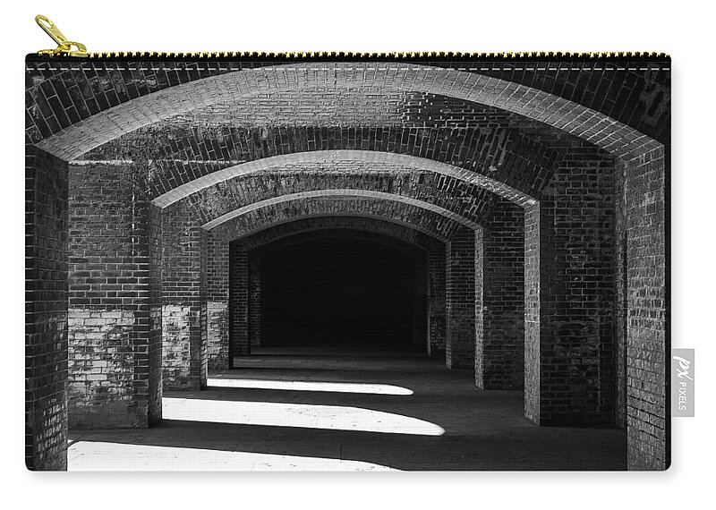 Fort Point Zip Pouch featuring the photograph Tunnel vision by Alessandra RC