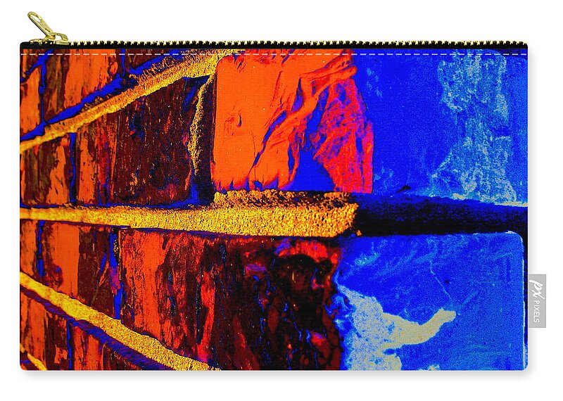 Bricks Zip Pouch featuring the digital art Turning the Corner by Larry Beat