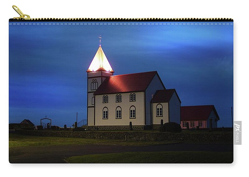 Iceland Zip Pouch featuring the photograph Twilight faith by Christopher Mathews